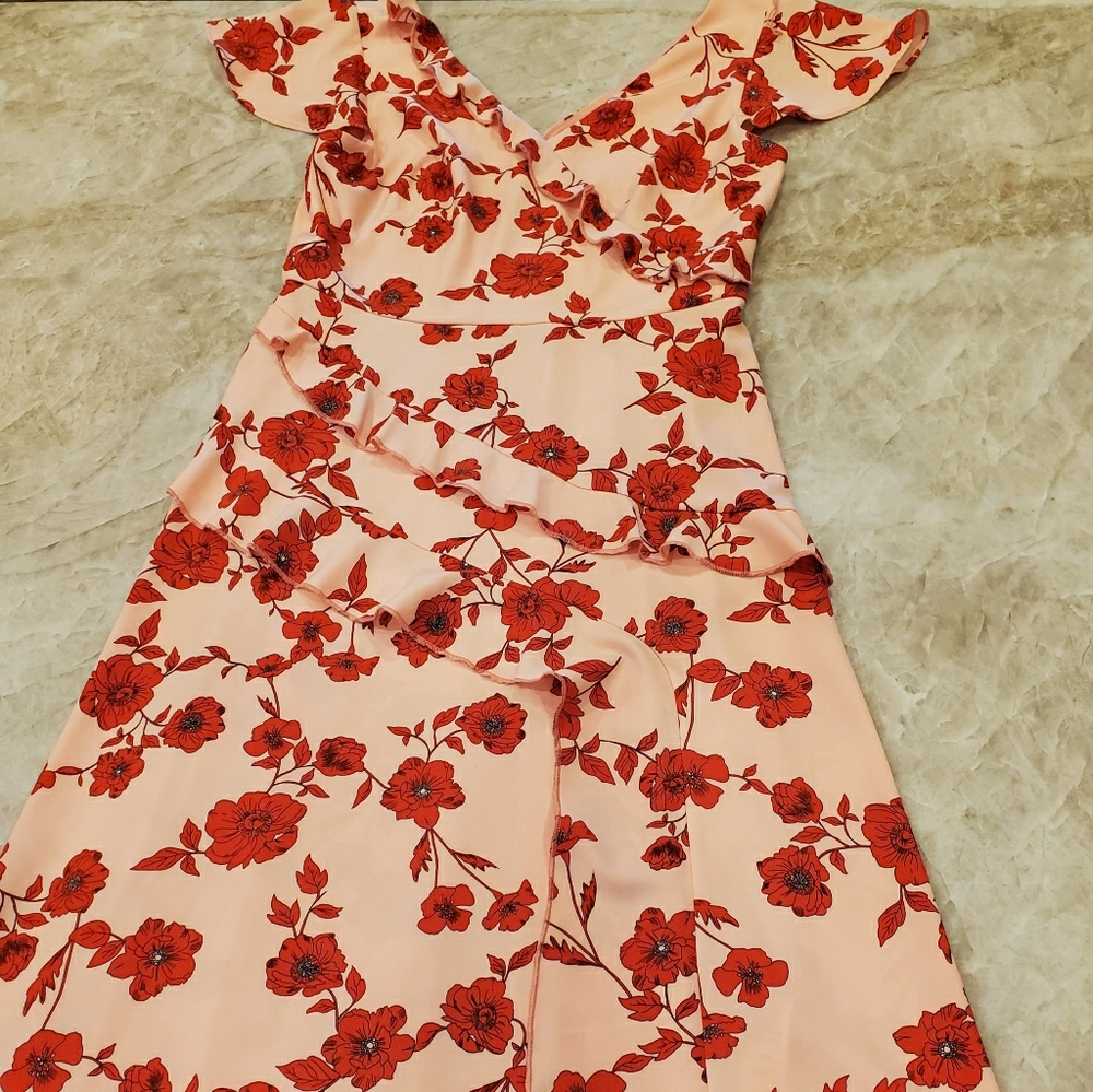 Adrianna Papell Gauzy Crepe Dress
